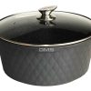 DMS® TSD5015 Induction Cookware Cooking Set Pots Soup Pot with Glass Lid Black - Image 2
