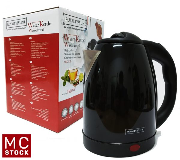 Royalty Line Electric Kettle 1.7 L in stainless steel Stylish kettle Water Boiler