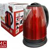Royalty Line Electric Kettle 1.7 L in stainless steel Stylish kettle Water Boiler Red - Image 2