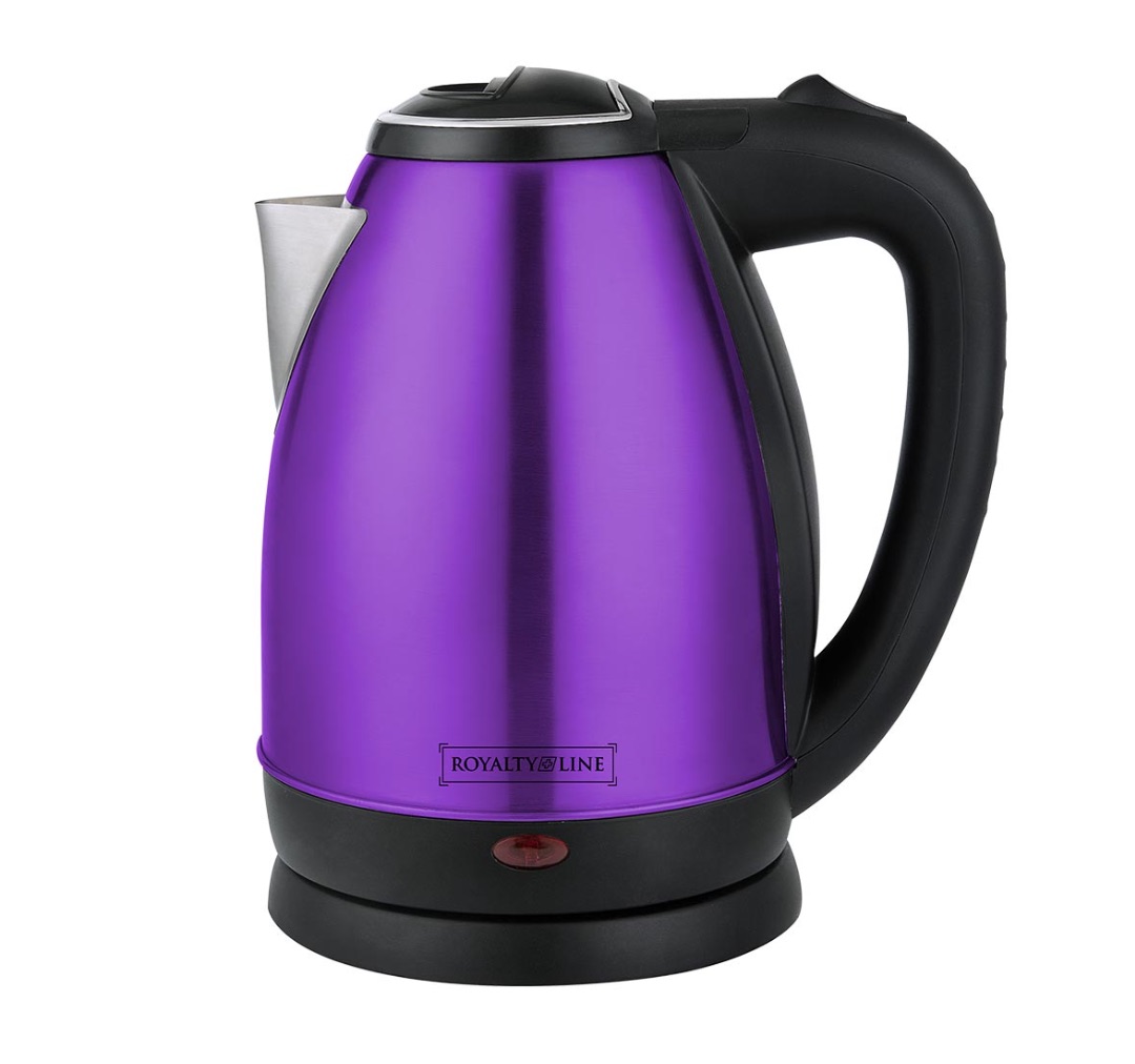 Purple electric kettle stock photo. Image of handle - 131338990