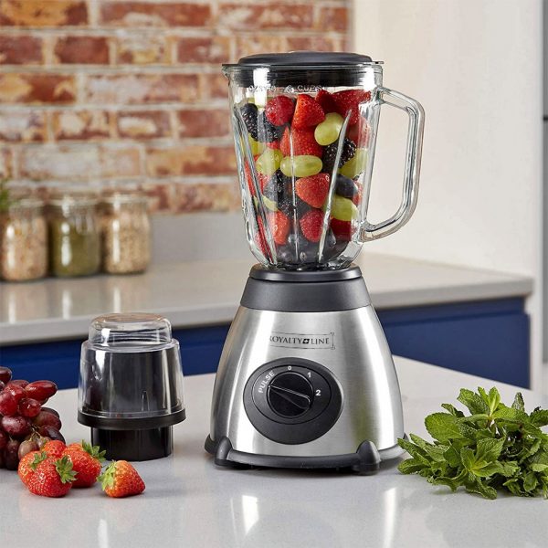 Royalty Line RL SME-600.6 Blender Mixer Silver with grinder - Image 2