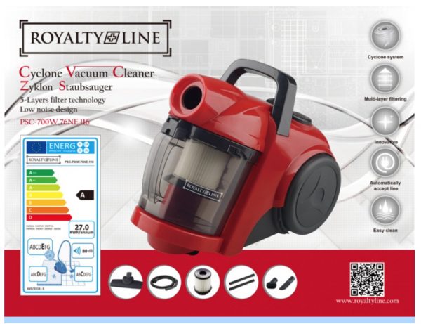 Royalty Line Cyclone vacuum cleaner 700w Red