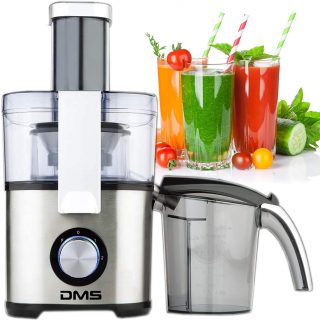 DMS® Electric XL Juicer for Fruit and Vegetables Stainless Steel Juicer with 1.3 Liter Juice Container 1000 W Fruit Press JR-2