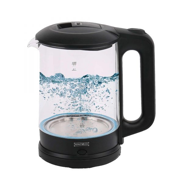 Royalty Line Electric Kettle 1.7 L Glass Water Kettles Stylish kettle Water Boiler with Blue LED