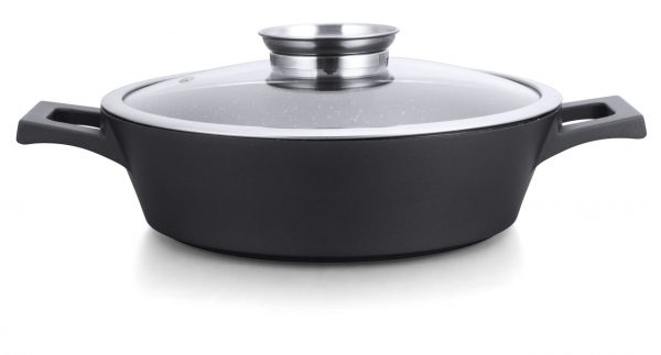 Royalty Line Roasting tray with marble coating 36 cm with glass lid - Image 2
