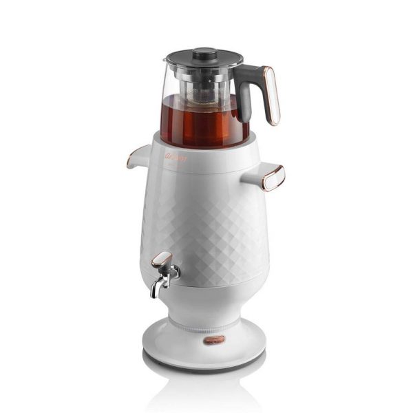 Arzum AR3083-B Ehlikeyf Samowar Samower, Tea Machine, Tea Maker, Plastic White - Image 3