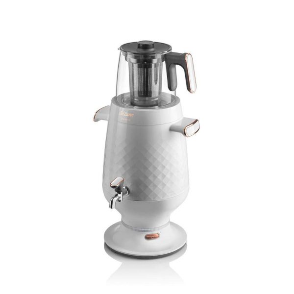 Arzum AR3083-B Ehlikeyf Samowar Samower, Tea Machine, Tea Maker, Plastic White - Image 2
