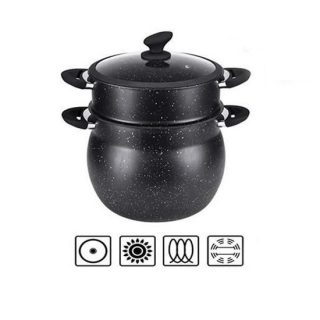 Royalty Line Couscous Marble Ceramic Casserole 6 Litre Couscou Cooker