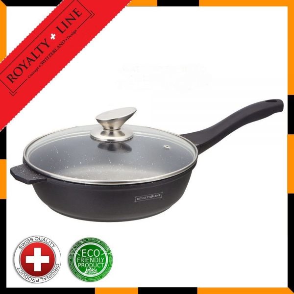 Royalty Line Frying Pan With Lid 24cm  BDF24ML Black