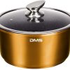 DMS® 15-Piece Induction Cookware Cooking Set - Pots Pans Set with Glass Lid Copper - Image 5