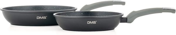 DMS® TSM4010 Induction Cookware Set Pots Pans Set  with Glass Lid 10 Pieces Black - Image 5