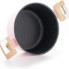 DMS® TSM4010 Induction Cookware Set Pots Pans Set  with Glass Lid 10 Pieces Pink - Image 6