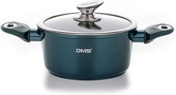 DMS® 15 Piece Induction Cookware Cooking Set - Pots Pans Set with Glass Lid Blue - Image 2