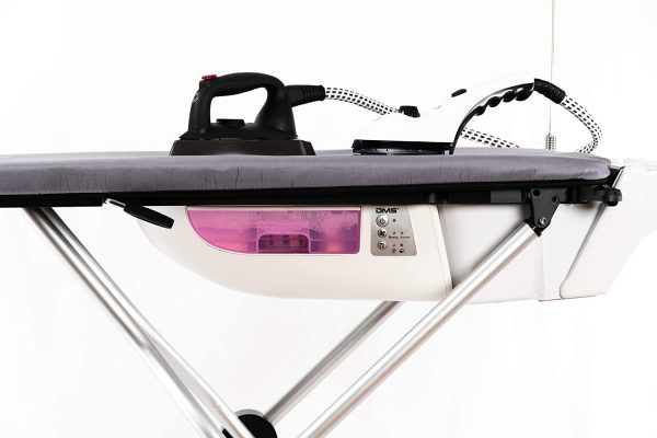 DMS KBS-2200 Steam Iron Station Steam Iron XL Steam Ironing System Complete Ironing System Steam Pressure 5.5 Bar, 2200 W, Ironing Board, Flat Iron, 1 Litre Water Tank Space Saving, with 2 Wheels - Image 2