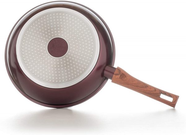 DMS® TSM4010 Induction Cookware Set Pots Pans Set  with Glass Lid 10 Pieces Burgundy - Image 5