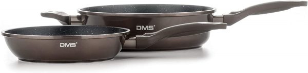 DMS® 15-Piece Induction Cookware Cooking Set - Pots Pans Set with Glass Lid Carbon Black - Image 4