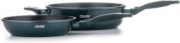 DMS® 15 Piece Induction Cookware Cooking Set - Pots Pans Set with Glass Lid Blue - Image 3
