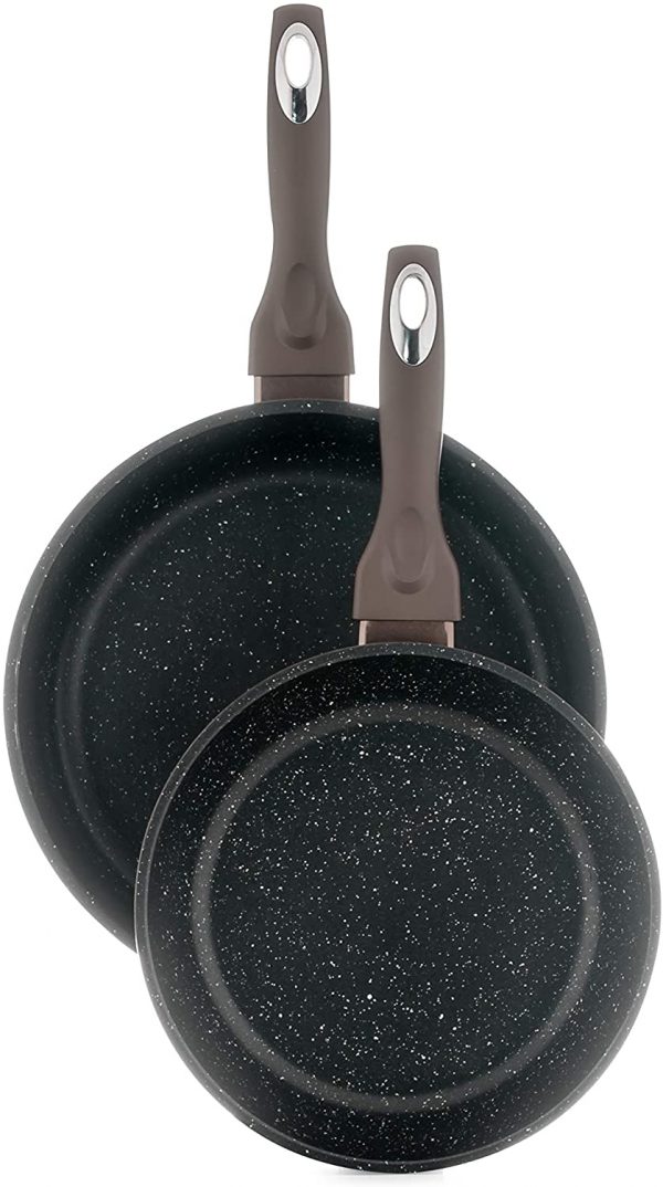 DMS® 15-Piece Induction Cookware Cooking Set - Pots Pans Set with Glass Lid Carbon Black - Image 5