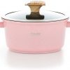 DMS® TSM4010 Induction Cookware Set Pots Pans Set  with Glass Lid 10 Pieces Pink - Image 5