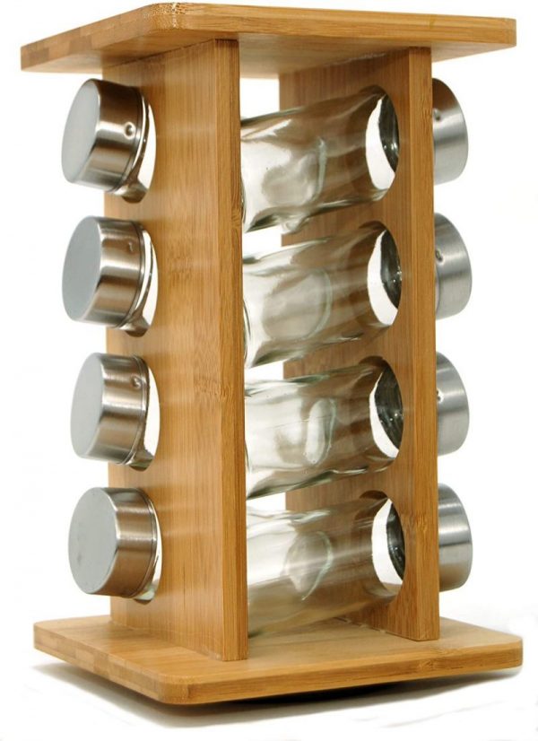 Ernesto Spices ; Jars Carousel Bamboo 9 Pieces