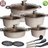 DMS® TSD5015 Induction Cookware Cooking Set Pots Soup Pot with Glass Lid 3