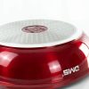DMS® 15 Piece Induction Cookware Cooking Set - Pots Pans Set with Glass Lid Red - Image 5