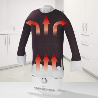 CLEANmaxx Ironing 1800 W Silver/White for Shirts, Blouses and Ironing Attachments for Trousers