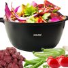 DMS® XXL Cooking Pot with Glass Lid for Induction Cookers Large Diameter 36CM Black - Image 2