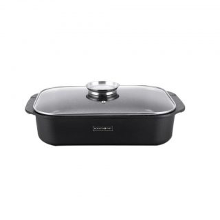 Royalty Line Die Cast Roaster Pan with Easy Clean RL-ACR34M Black