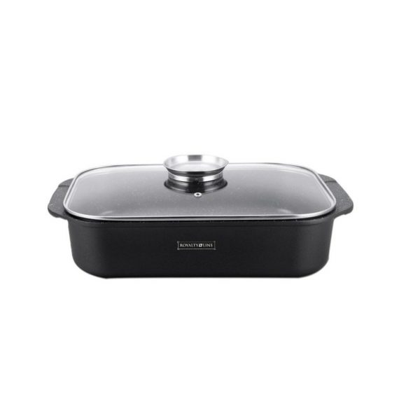 Royalty Line Die Cast Roaster Pan with Easy Clean RL-ACR34M Black