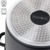 Royalty Line RL-AD24M Tall Cooking Pot Non-Stick Coating Wtih Glass Lid Induction Black 7L 24CM - Image 2