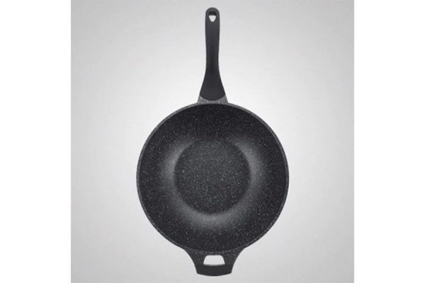 Royalty line RL-BW32m; Marble Coating Wok With Glass Lid 32cm - Image 3