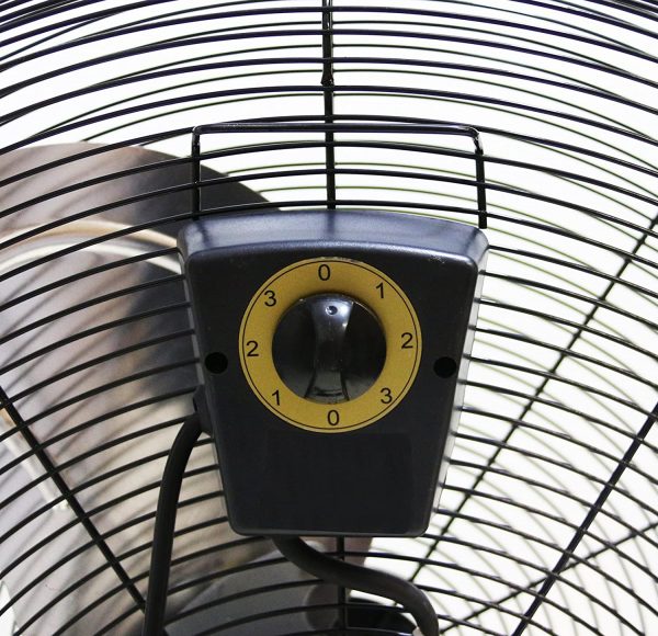 DMS Industrial Fan, Wind Machine, Floor Fan, Indoor Fan, Drum Fan, 3 Speed Settings, Diameter 60 cm, 180 Watt, 10,000 m3/h, Black - Image 2