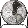 DMS Industrial Fan, Wind Machine, Floor Fan, Indoor Fan, Drum Fan, 3 Speed Settings, Diameter 60 cm, 180 Watt, 10,000 m3/h, Black