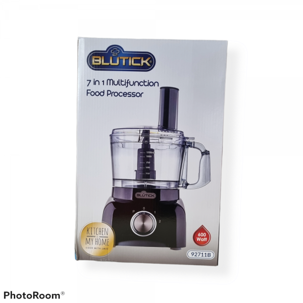 Blutick Food Processer Black 7IN 1 600watt 1200ml - Image 2
