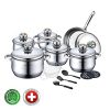 Royalty Line RL-1802; Best Stainless Steel Cookware Set 18 Pcs - Image 2