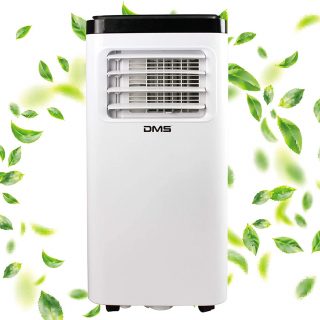 DMS 4 in 1 Mobile Air Conditioning Unit | Air Conditioning | Heater | Fan | Dehumidifier | Rooms up to 35 m² | Remote Control | 24 h Timer | Night Mode | 8000 BTU/h | 2000 Watts [Energy Class A]
