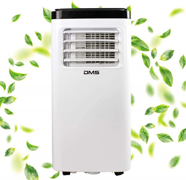 DMS 4 in 1 Mobile Air Conditioning Unit | Air Conditioning | Heater | Fan | Dehumidifier | Rooms up to 35 m² | Remote Control | 24 h Timer | Night Mode | 8000 BTU/h | 2000 Watts [Energy Class A]