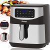 DMS XXXL 7 Litre Hot Air Fryer | Fryer | Oven | Hot Air Grill | Cooker | Grease-free and Without Oil | Includes 10 Programmes and Digital Touch Display | 1800 Watt | Timer | HF-7S - Image 3