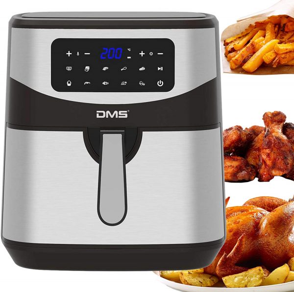 DMS XXXL 7 Litre Hot Air Fryer | Fryer | Oven | Hot Air Grill | Cooker | Grease-free and Without Oil | Includes 10 Programmes and Digital Touch Display | 1800 Watt | Timer | HF-7S - Image 2