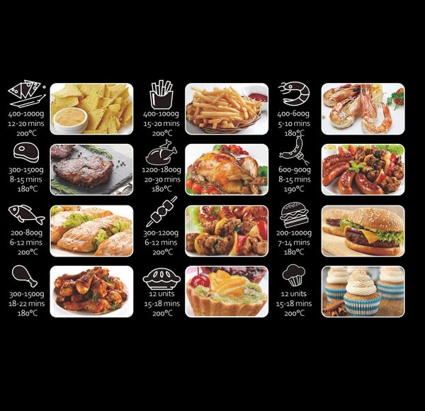 DMS XXXL 7 Litre Hot Air Fryer | Fryer | Oven | Hot Air Grill | Cooker | Grease-free and Without Oil | Includes 10 Programmes and Digital Touch Display | 1800 Watt | Timer | HF-7S - Image 4