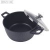 Royalty Line Forged Aluminium Non-stick Marble Cooking Pot -28cm Black - Image 3