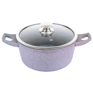 Royalty Line Forged Aluminium Non-stick Marble Cooking Pot -28cm Silver