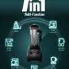 WantJoin Professional Blender, Countertop Blender ,Blender for kitchen Max 1800W High Power Home and Commercial Blender with Timer, Smoothie Maker 2200ml for Crushing Ice, Frozen Dessert, Soup,fish - Image 5