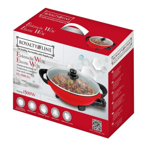 Royalty Line Electric Wok Pan , 33 Cm – 1500 W - Image 3